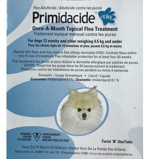 Primidacide Primidacide  Flea Treatment For Dogs 4.5kg and Under