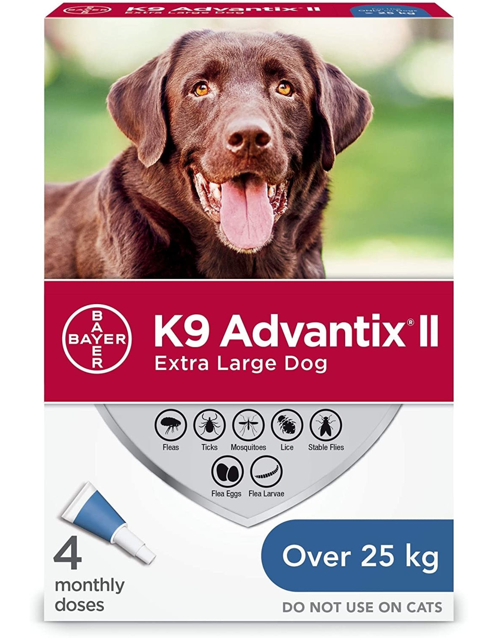 Bayer K9 Advantix II Flea and Tick Treatment for Extra Large Dogs weighing over 25 kg