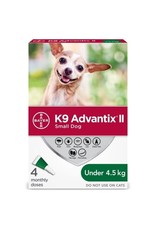 Bayer K9 Advantix II Flea and Tick Protection for Small Dogs weighing less than 4.5 kg