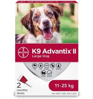 Bayer K9 Advantix II Flea and Tick Protection for Large Dogs weighing 11 kg to 25 kg