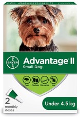 Bayer Advantage II Flea Treatment for Small Dogs weighing less than 4.5 kg