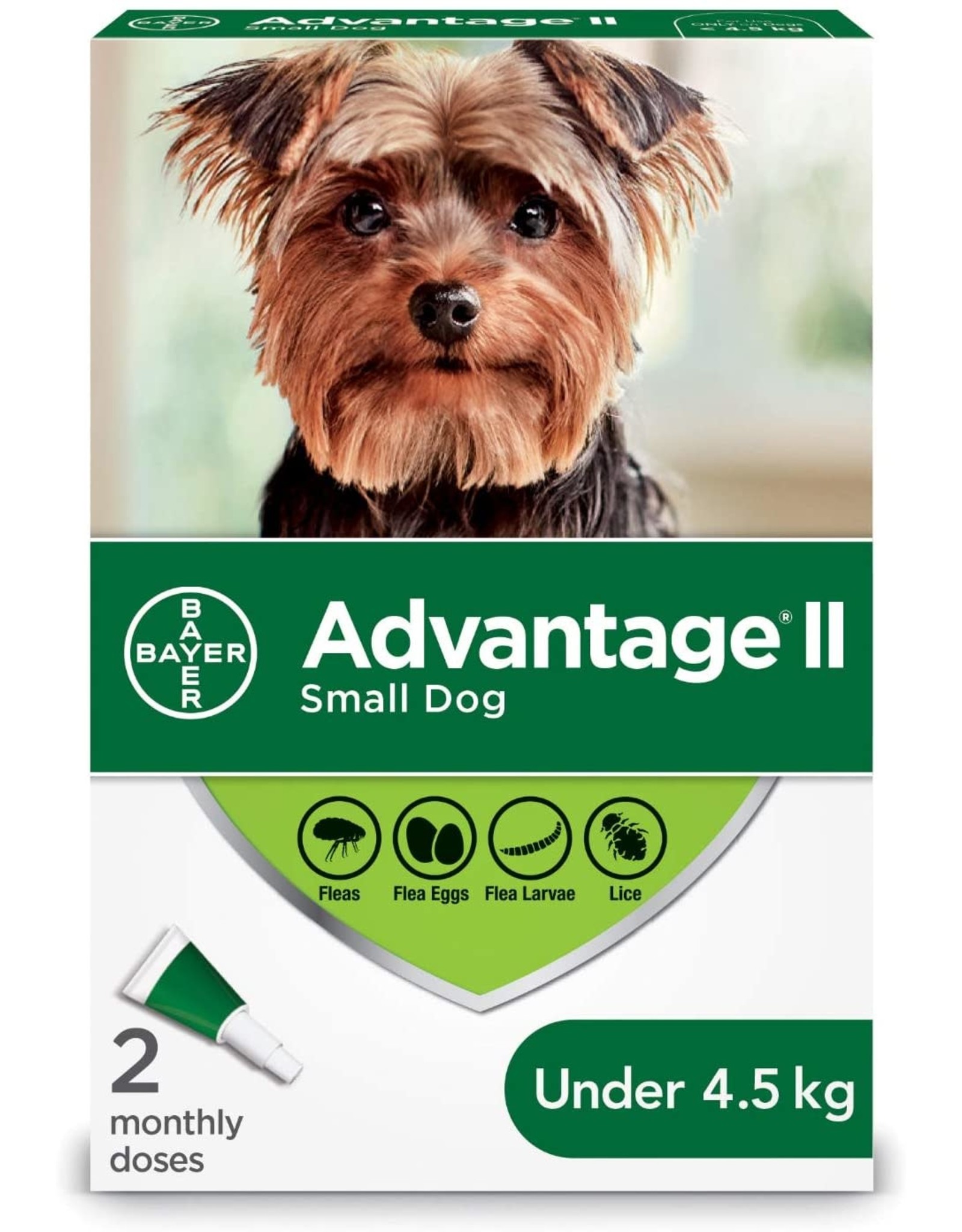 Bayer Advantage II Flea Treatment for Small Dogs weighing less than 4.5 kg