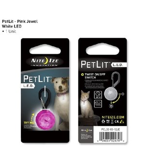 Nitelze PETLIT-CLEAR PINK JEWEL WHITE LED