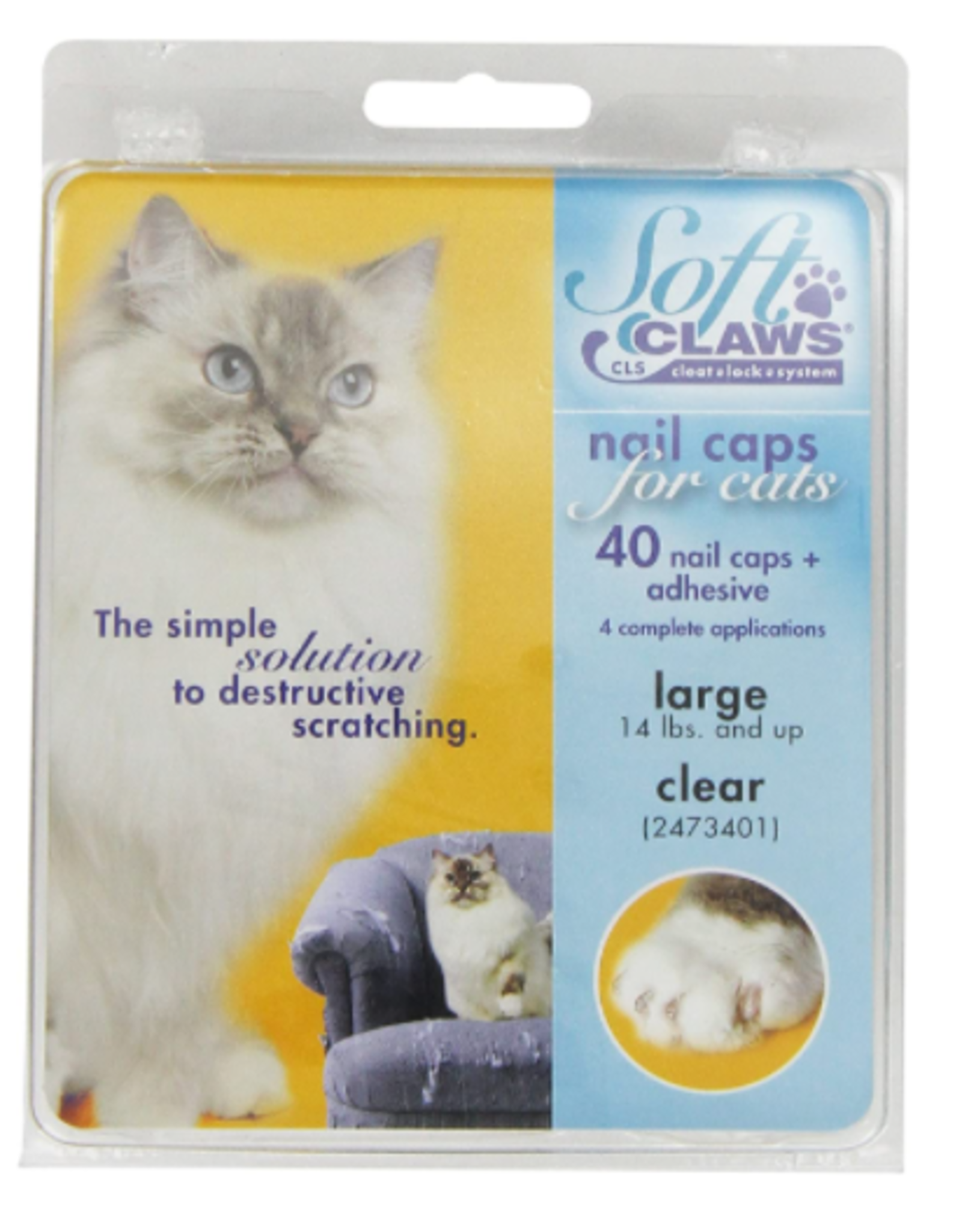 Soft Claws Soft Claws Cat Nail Caps Take-Home Kit, Large