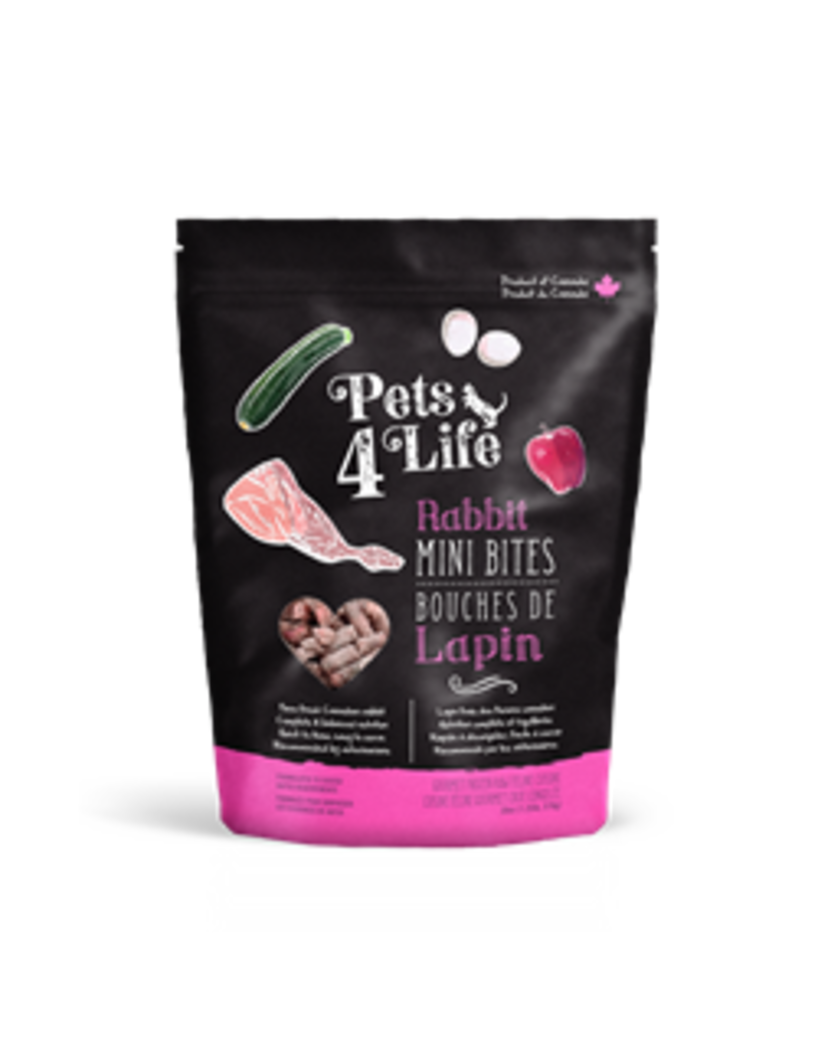 Pets4Life Pets4Life Frozen Food for Cat- Rabbit Mini Bites 1.25 lb Pouch