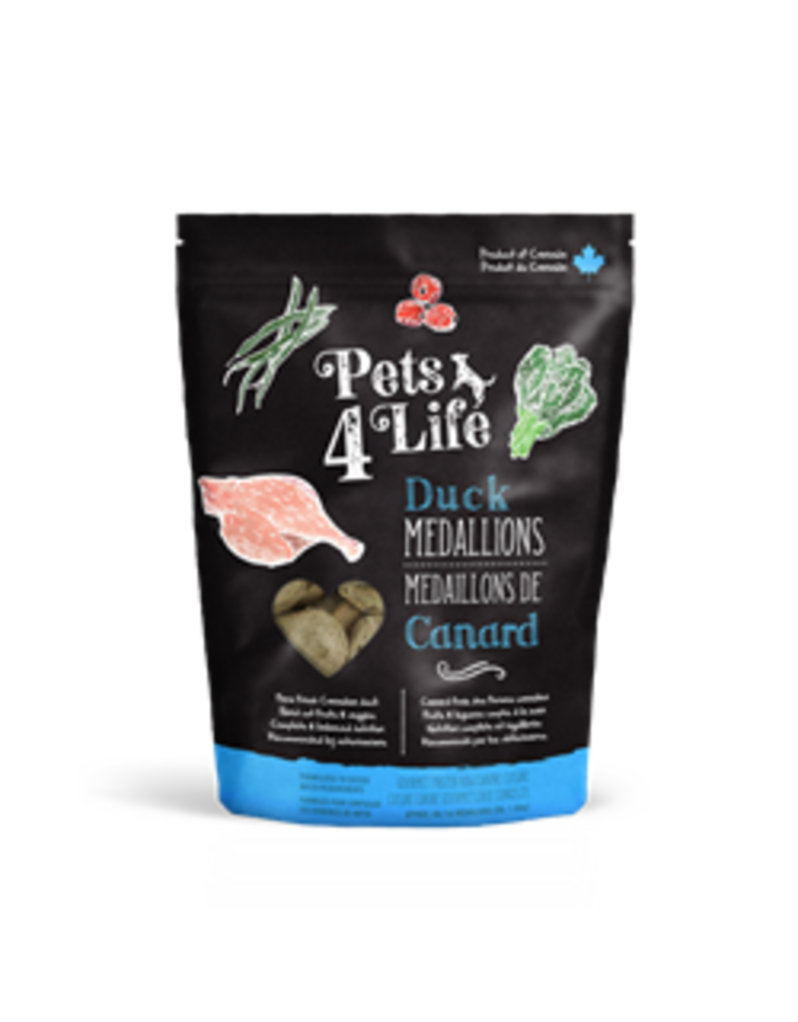 Pets4Life Pets4Life Raw Food For Dog-Duck Medallions 48 X 1OZ (3LBS)