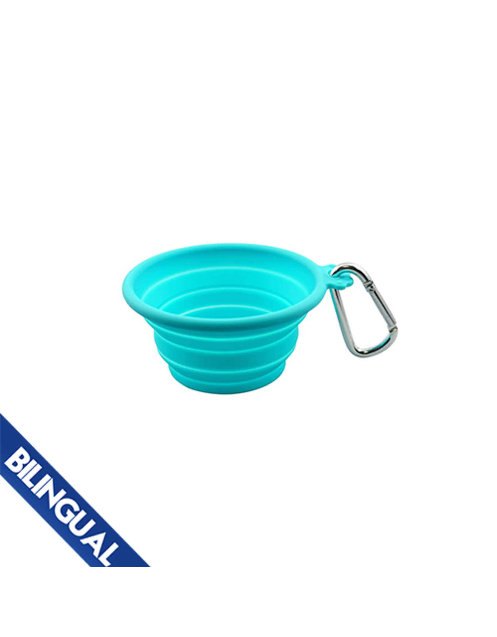 FoufouBRANDS Silicone Collapsible Travel Bowls Teal X-Small
