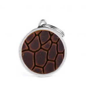My Family Pet Tag- BIG CIRCLE TUCSON BROWN