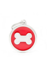 My Family Pet Tag- RED BIG CIRCLE BONE My Family Pet Tag- RED BIG CIRCLE BONE