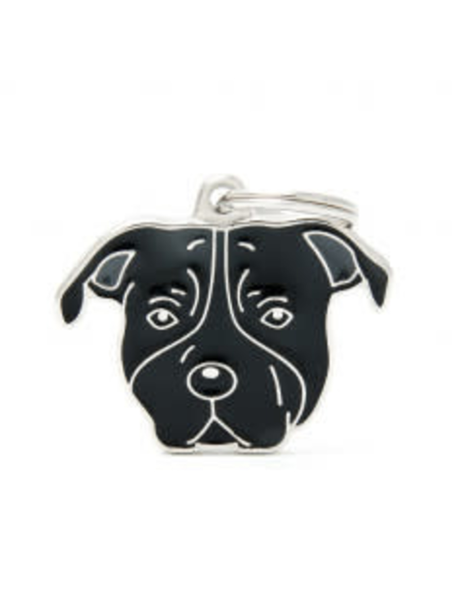 My Family Pet Tag- BLACK AMSTAFF