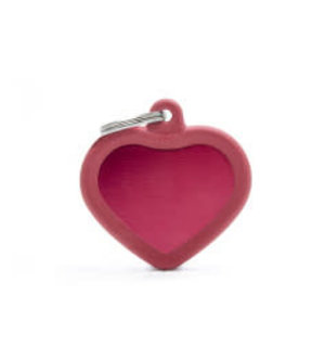 My Family Pet Tag- RED HEART ALU RED RUBBER