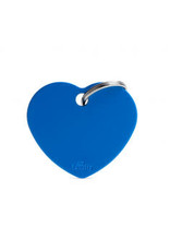 My Family Pet Name Tag-BIG HEART ALUMINUM BLUE
