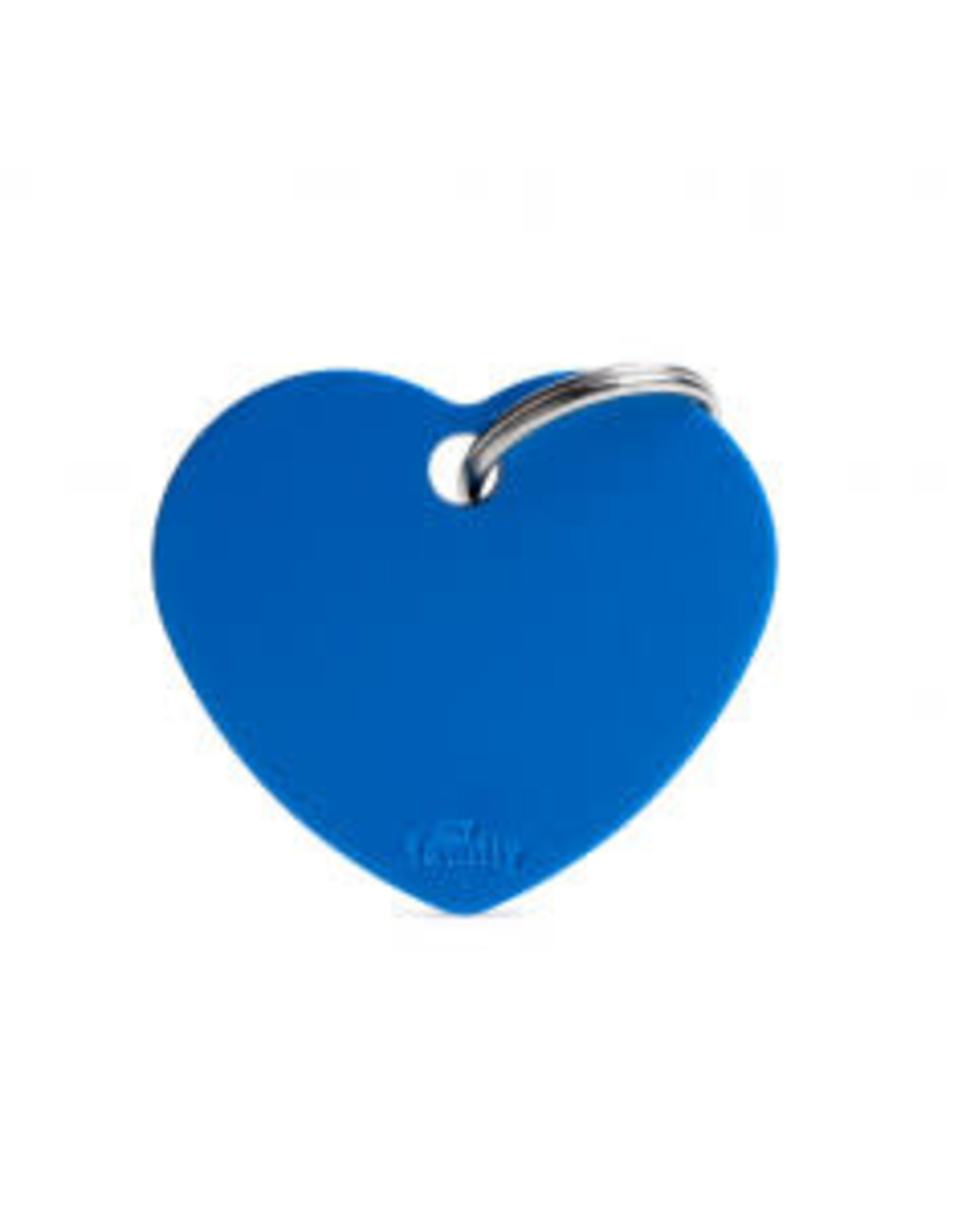 My Family Pet Name Tag-BIG HEART ALUMINUM BLUE