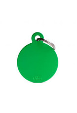 My Family Pet Name Tag-BIG ROUND ALUMINUM GREEN My Family Pet Name Tag-BIG ROUND ALUMINUM GREEN