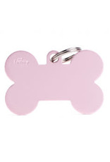 My Family Pet Name Tag-PINK XL ALUMINUM BONE
