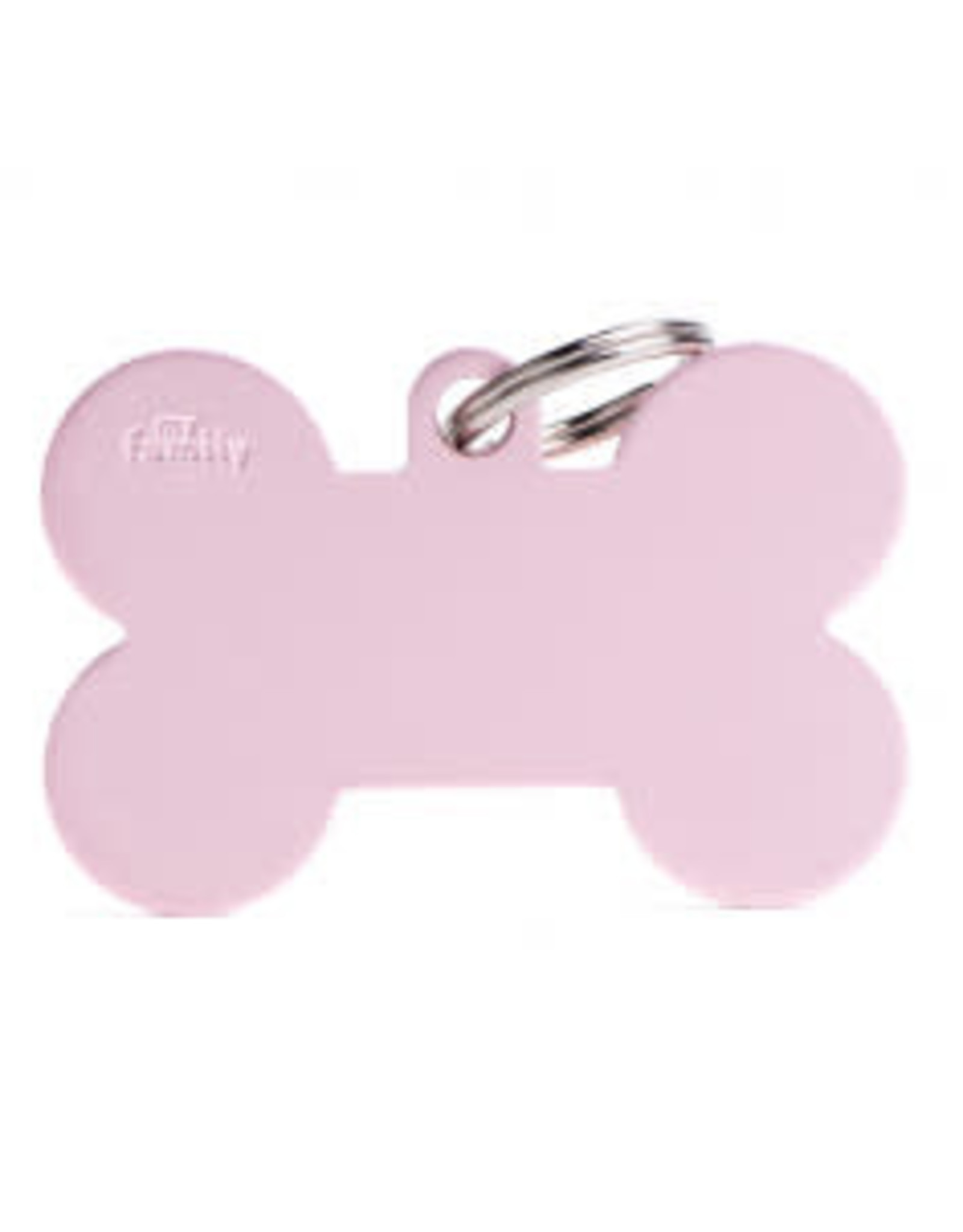 My Family Pet Name Tag-PINK XL ALUMINUM BONE