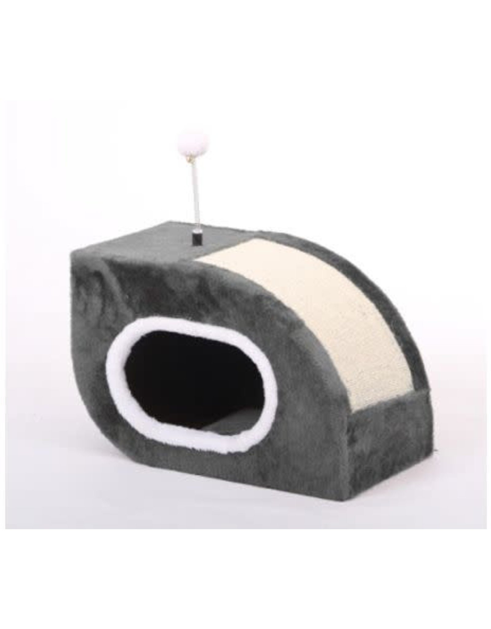 BUD-Z Snail Shelter and Scratch Box with Sisal Toy Grey