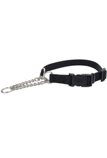 CHECK TRAINING  Adjustable Dog Collar with Buckle Black3/8x11-15IN