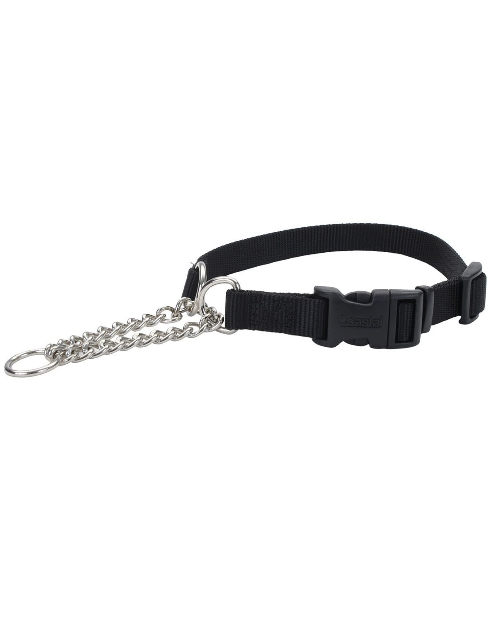 CHECK TRAINING  Adjustable Dog Collar with Buckle Black3/8x11-15IN