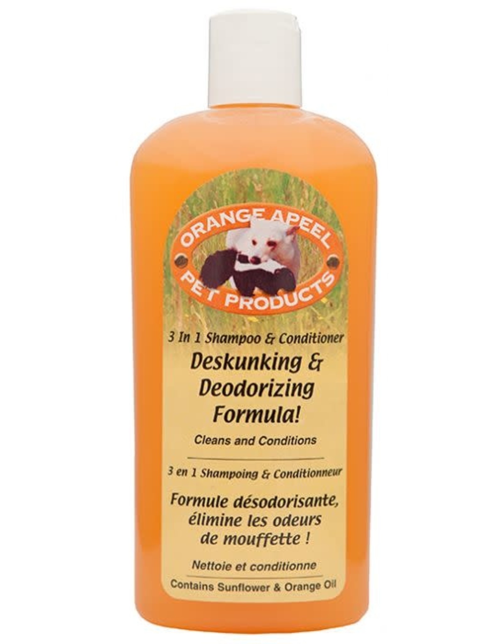 ORANGE-A-PEEL -Dog  3 in 1 Shampoo and Conditioner Deskunking Deodorizer 500ML