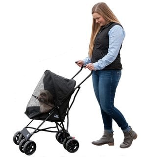 Pet Gear Pet Gear Travel Lite Pet Stroller for Cats and Dogs up to 15-pounds, Black