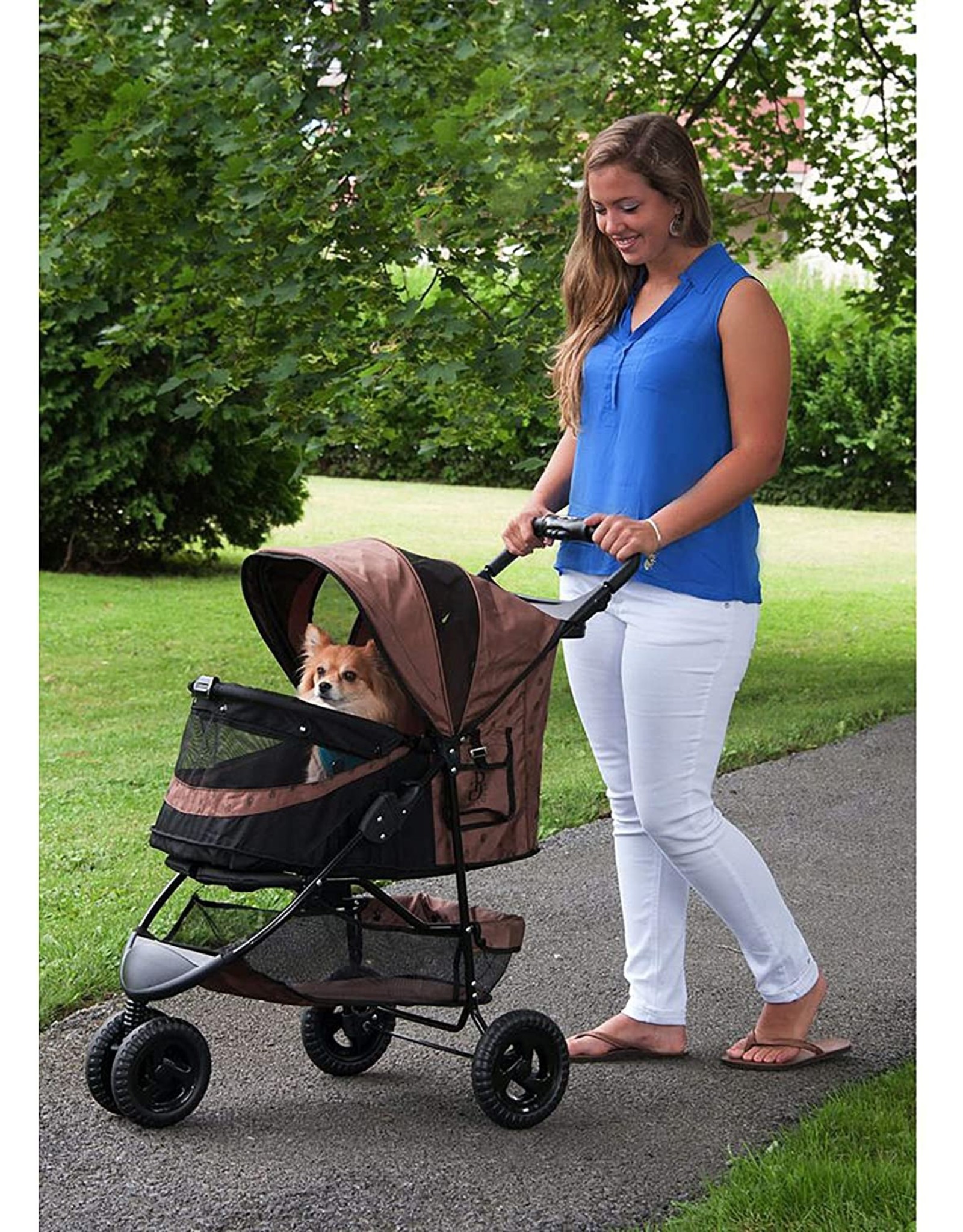 Pet Gear Pet Gear Special Edition No Zip Stroller for Dogs/Cats- Chocolate