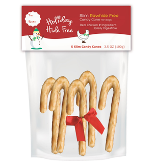 Canine Nature Canine Naturals Hide Free Chicken Recipe Candy Cane Slim 5ct