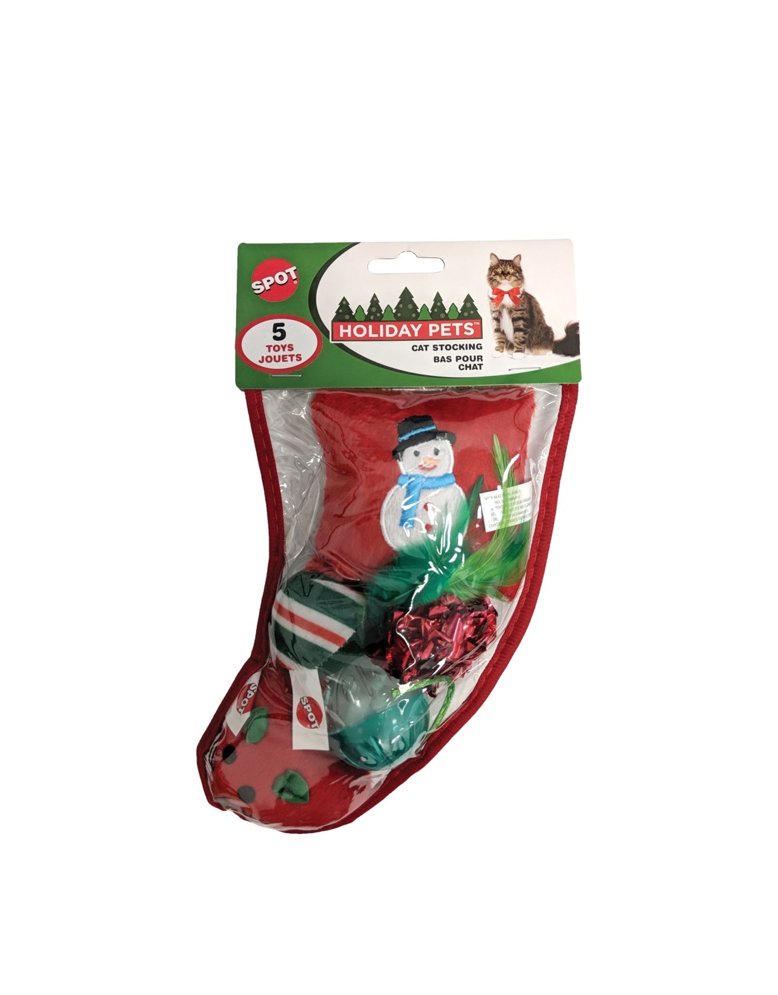 Spot Spot Christmas Toy Stocking with 5 Cat Toys