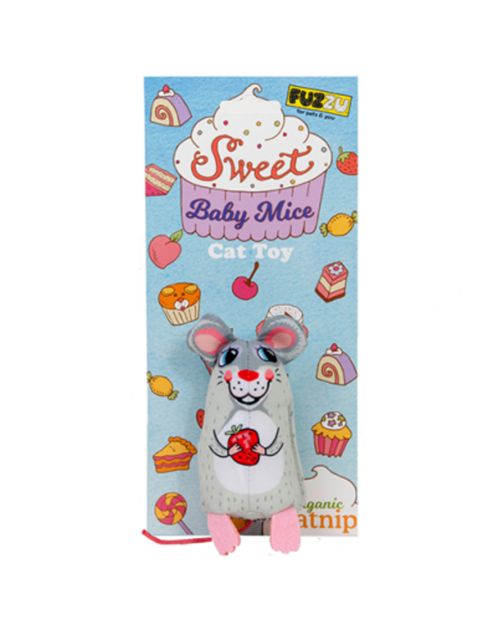 Fuzzu FUZZU  Sweet Baby Mice  Sweetie Mouse Cat Toy