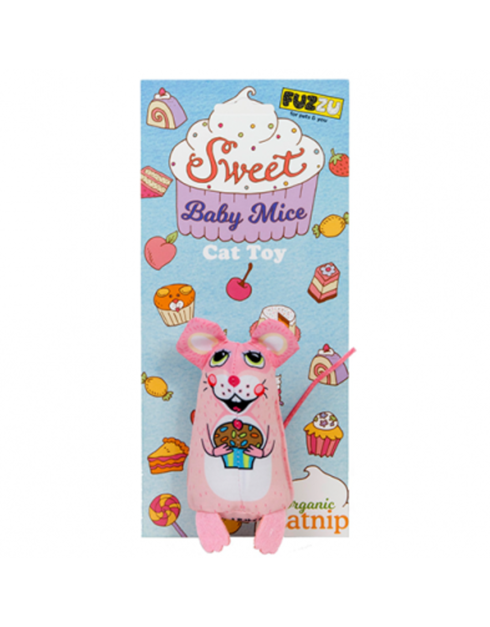 Fuzzu FUZZU  Sweet Baby Mice Cupcake Mouse Cat Toy