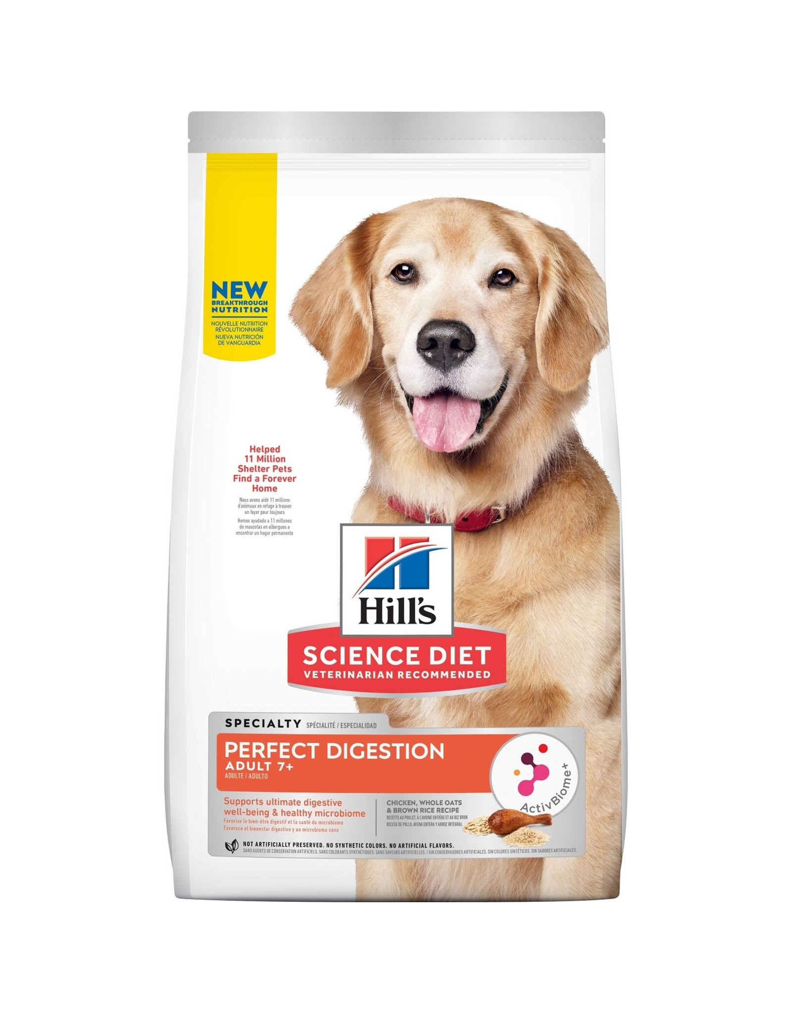 Hill's Science Diet Hill's Science Diet 7+ Perfect Digestion Dog Chicken Whole Oats & Brown Rice 3.5LB