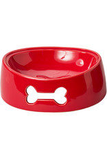Spot SPOT  Bailey Bone Dish  Red Spot SPOT  Bailey Bone Dish  Red