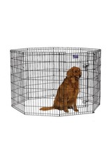 MID-WEST HOMES Black Exercise Pen with Door Dog 1X1PC 42in