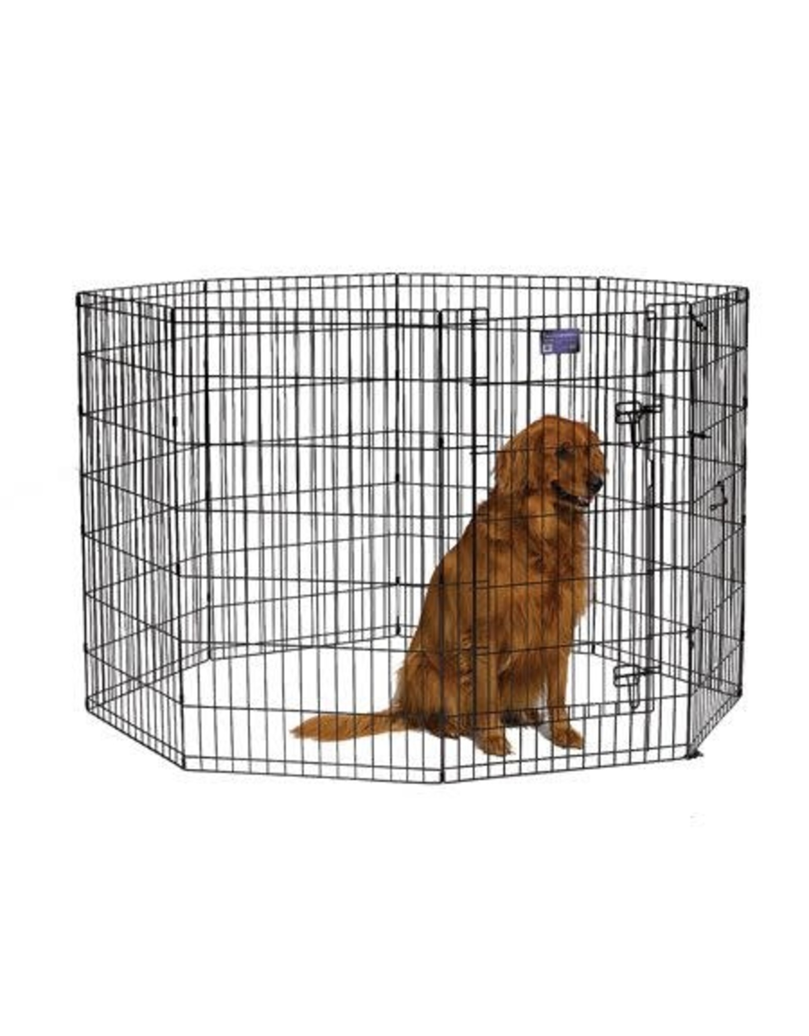 MID-WEST HOMES Black Exercise Pen with Door Dog 1X1PC 42in