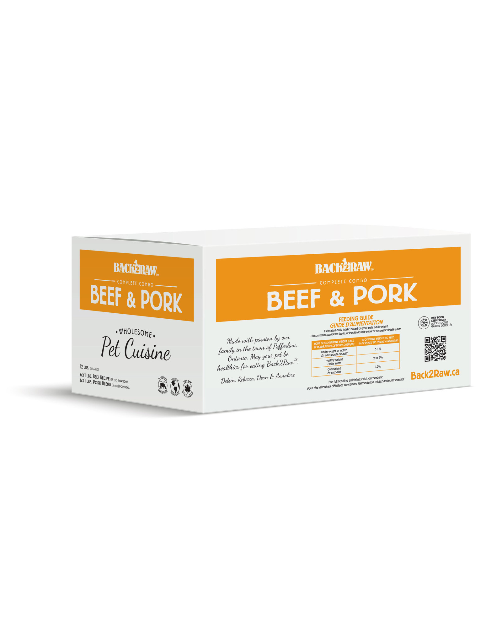 Back2Raw Back2Raw-Complete Beef / Pork Combo (12lb Box)