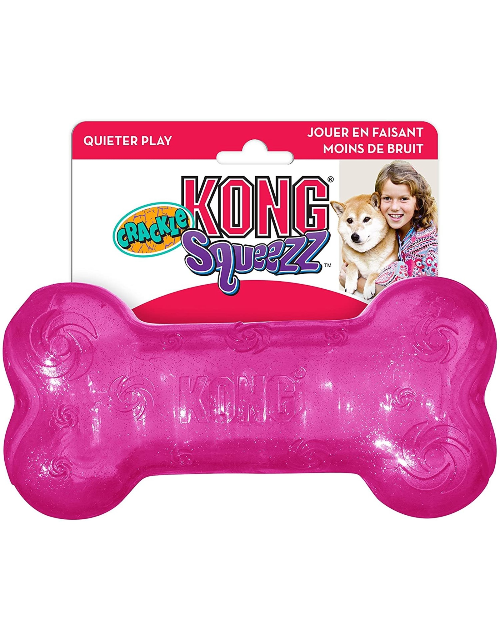 Kong KONG Squeezz  Bone, Large(Colors May Vary)
