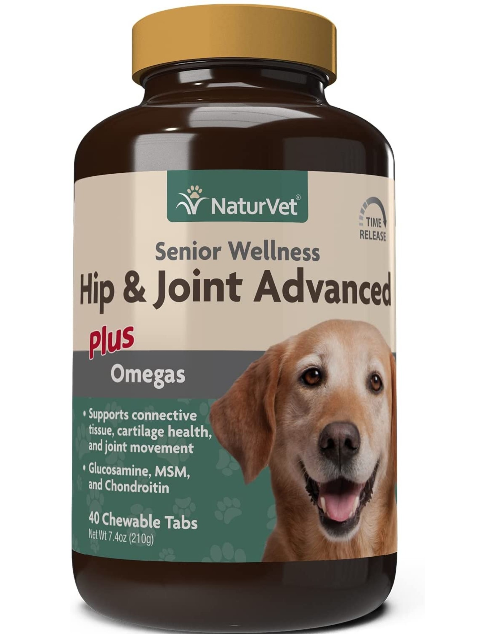 NaturVet® NaturVet Senior Wellness Hip & Joint Chewable Tablet Supplement for Dogs with Omegas for Advanced Joint Support (40 ct)