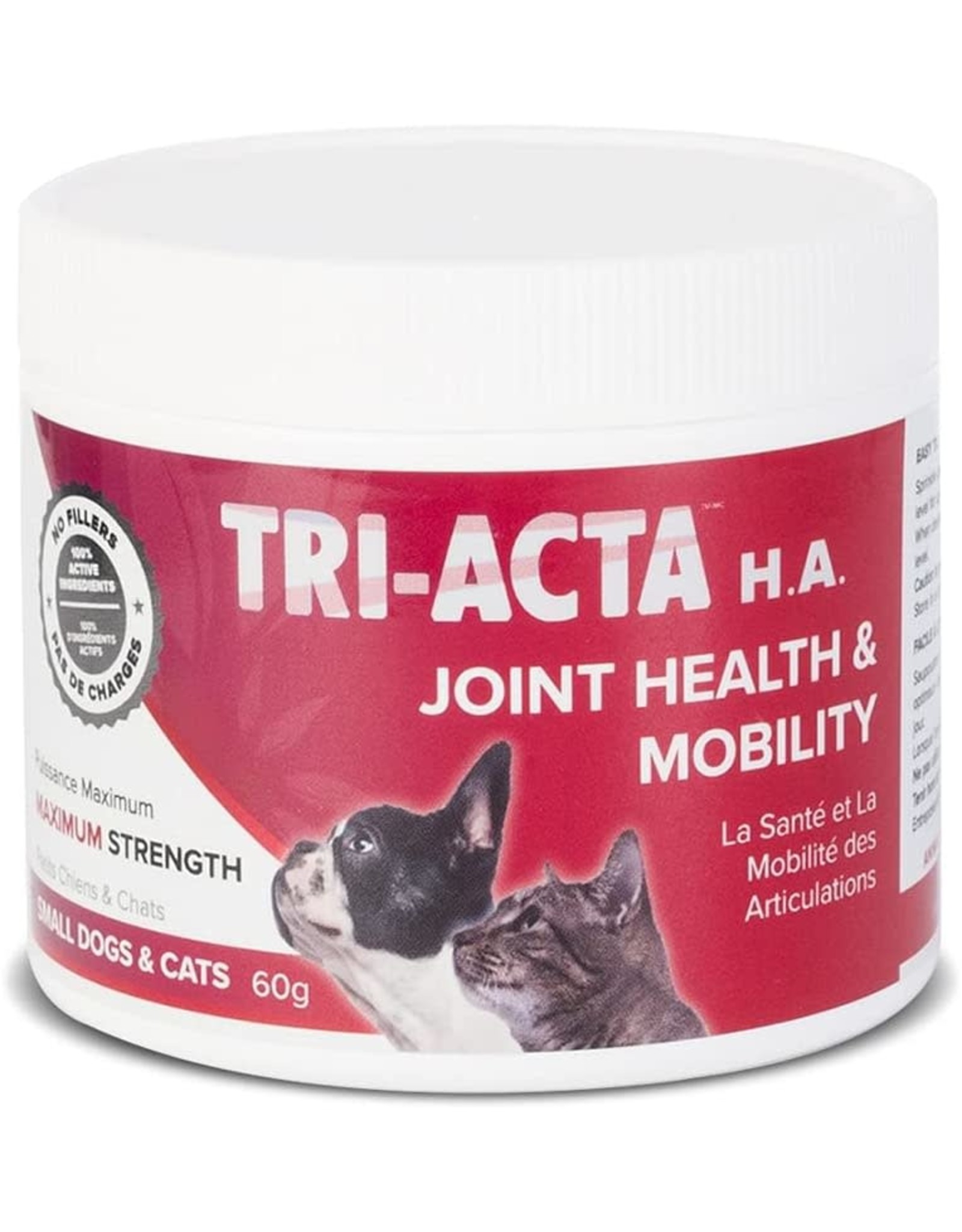 TRI-ACTA Tri-ActaH.A. Maximum Strength, Joint Supplement for Pets, with Hyaluronic Acid, Msm Powder, Chondroitin, and Glucosamine for Dogs and Cats