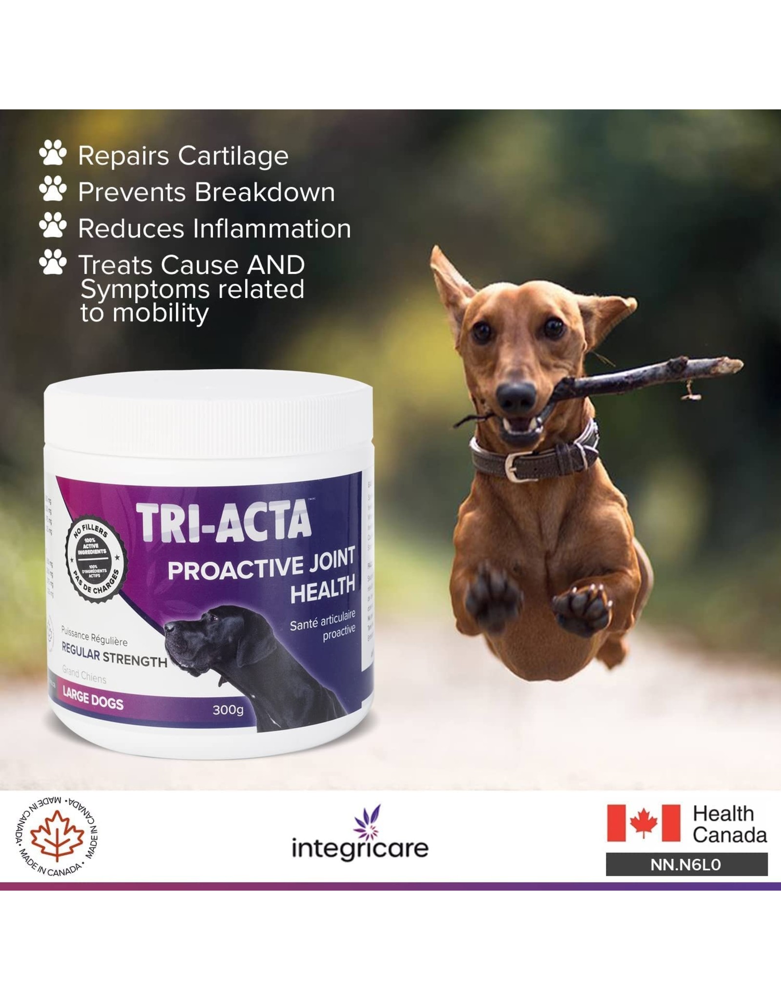 TRI-ACTA Tri-Acta, Muscle and Joint Supplement for Pets, with Msm Powder, Chondroitin, and Glucosamine for Dogs and Cats, for Ultimate Pet Nutrition