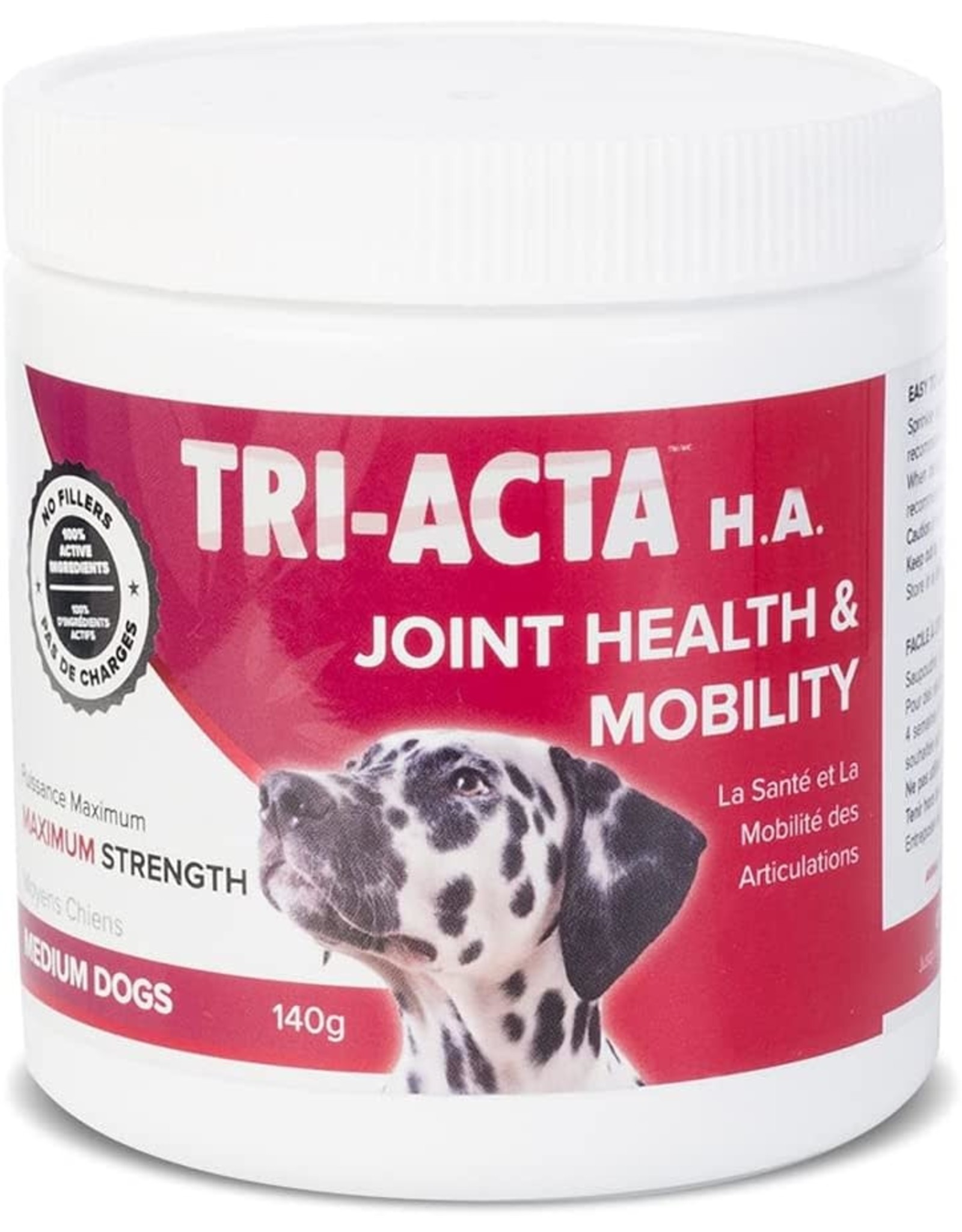 TRI-ACTA Tri-ActaH.A. Maximum Strength, Joint Supplement for Pets, with Hyaluronic Acid, Msm Powder, Chondroitin, and Glucosamine for Dogs and Cats