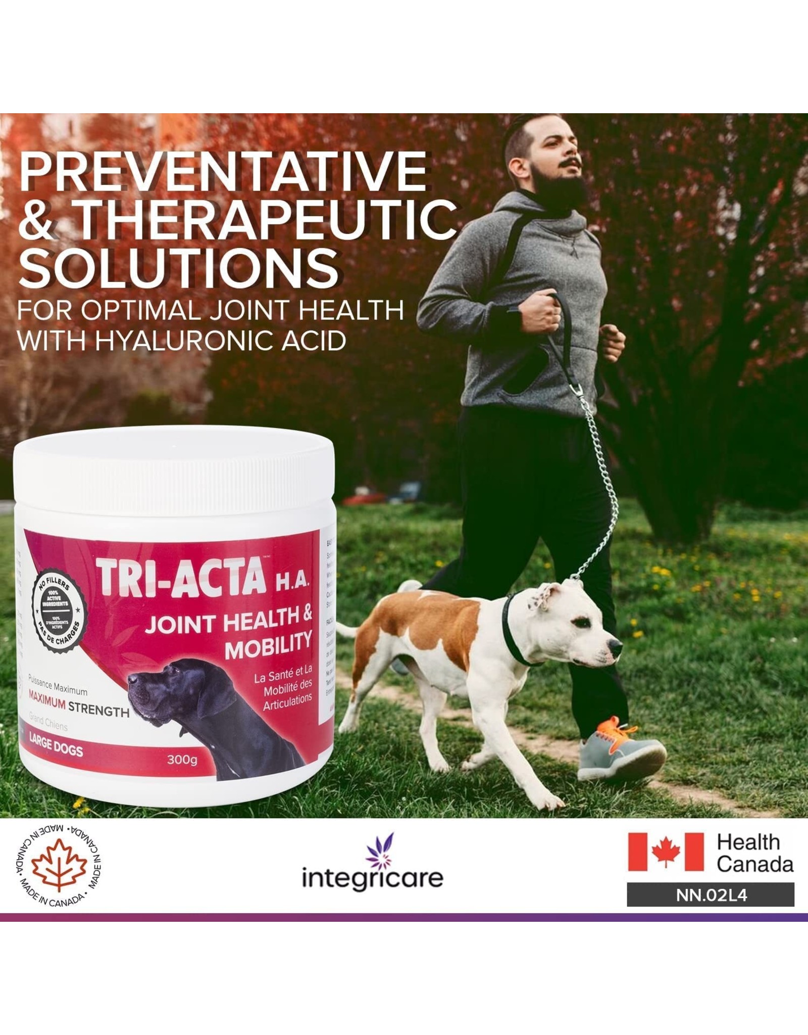 TRI-ACTA Tri-ActaH.A. Maximum Strength, Joint Supplement for Pets, with Hyaluronic Acid, Msm Powder, Chondroitin, and Glucosamine for Dogs and Cats