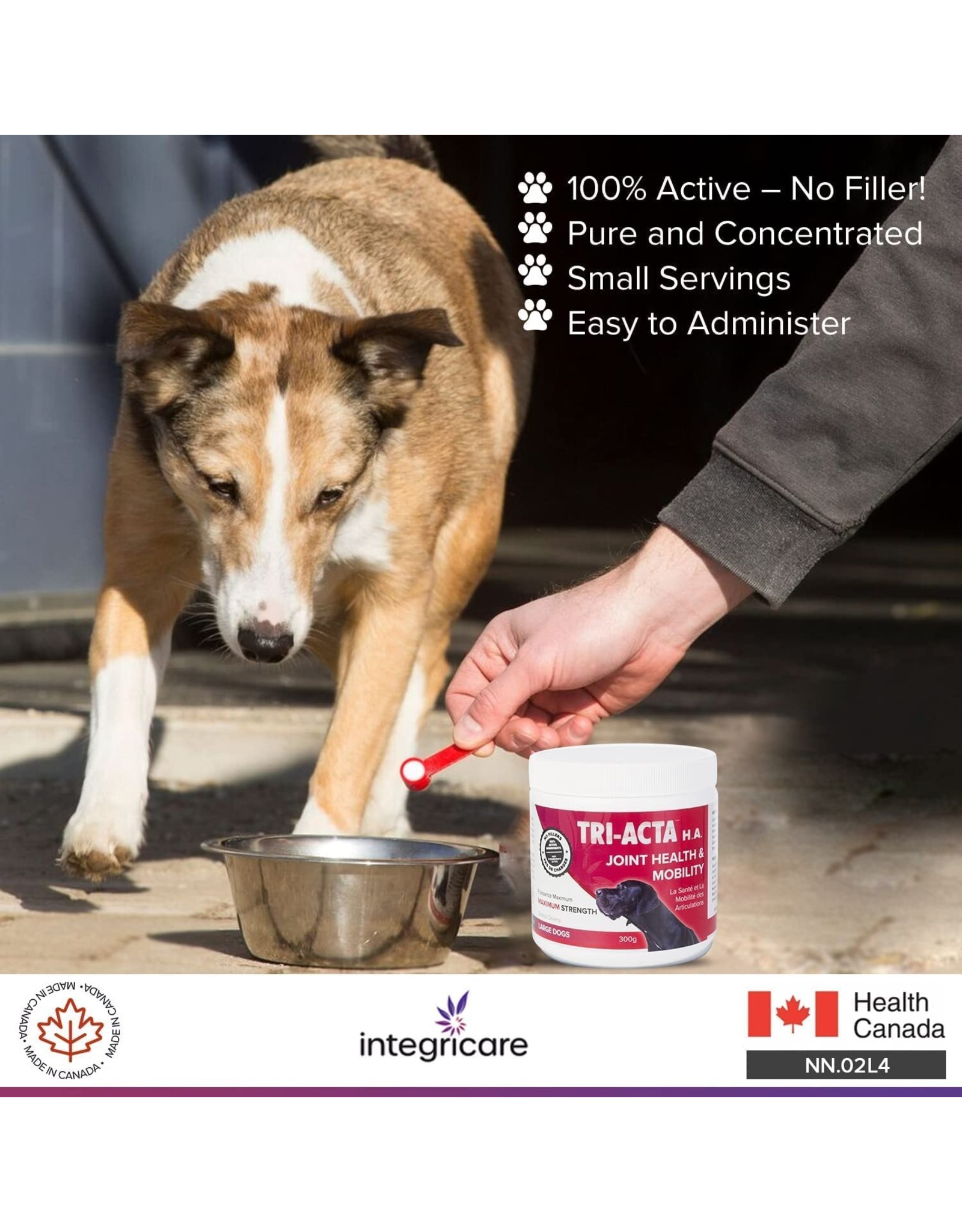 TRI-ACTA Tri-ActaH.A. Maximum Strength, Joint Supplement for Pets, with Hyaluronic Acid, Msm Powder, Chondroitin, and Glucosamine for Dogs and Cats
