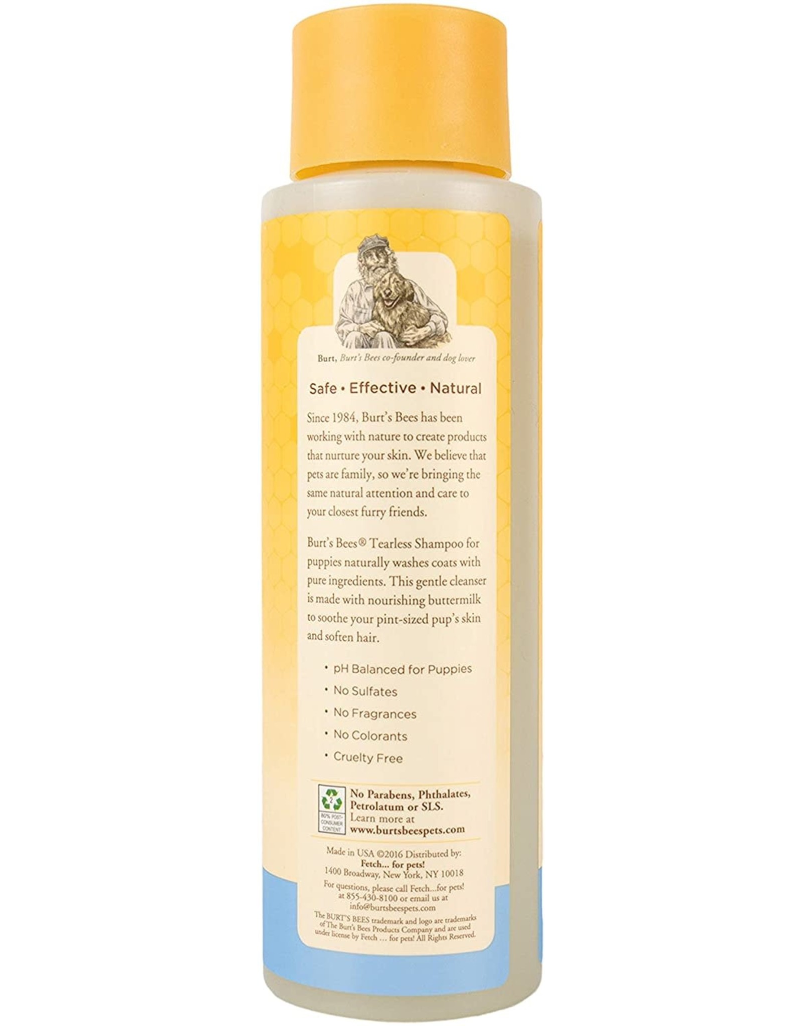 Burt's Bees for Dogs Natural Tearless Puppy Shampoo with Buttermilk | Dog and Puppy Shampoo for Gentle Fur, 16 Ounces