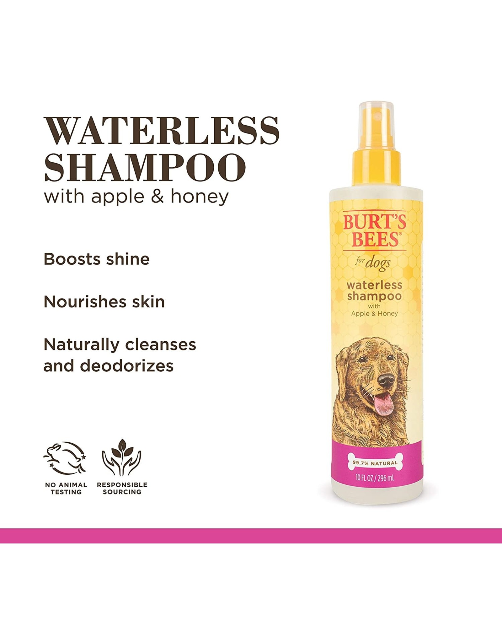 Burt's Bees for Dogs  All-Natural Waterless Shampoo Spray with Apple and Honey, 10 Ounces