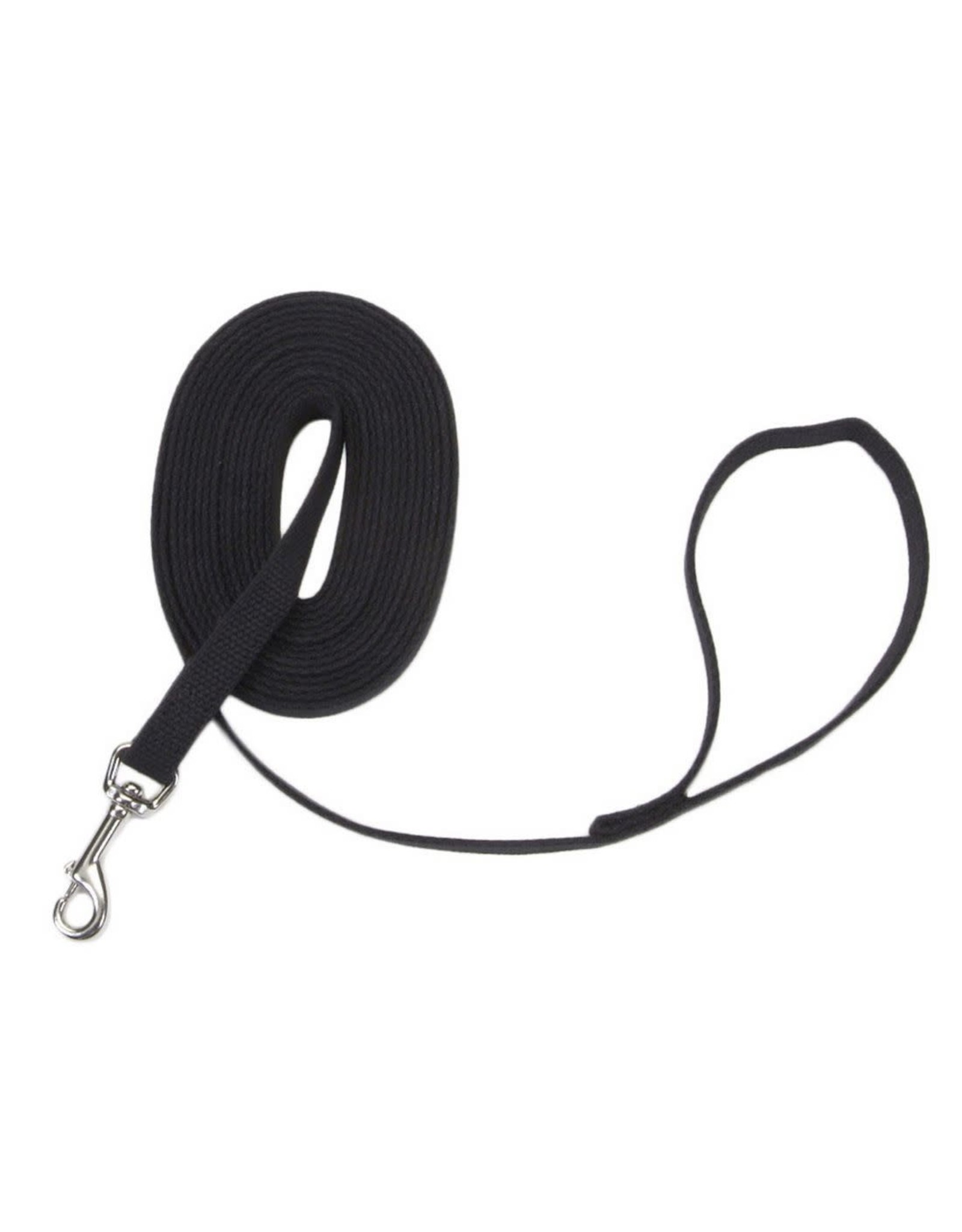 COASTAL Train Right Cotton Web Training Leash For Dog- Black 1X1PC 5/8inx30ft