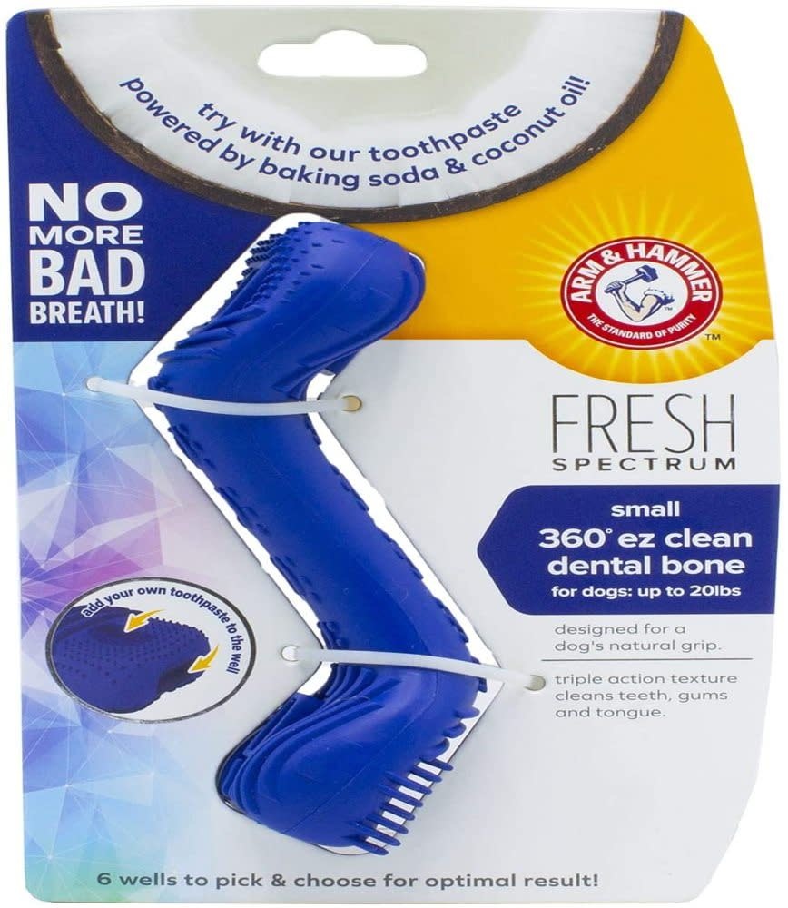 Arm & Hammer Fresh Spectrum 360 EZ Clean Dental Bone Dog Toy, Small