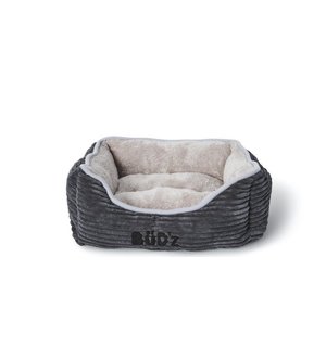 Bud-Z Cuddler Corduroy Bed Grey Dog 1X1PC 18x16in