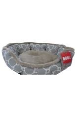 Bud-Z Round Cuddler S Grey Dog 1X1PC 17.5inx15.5in