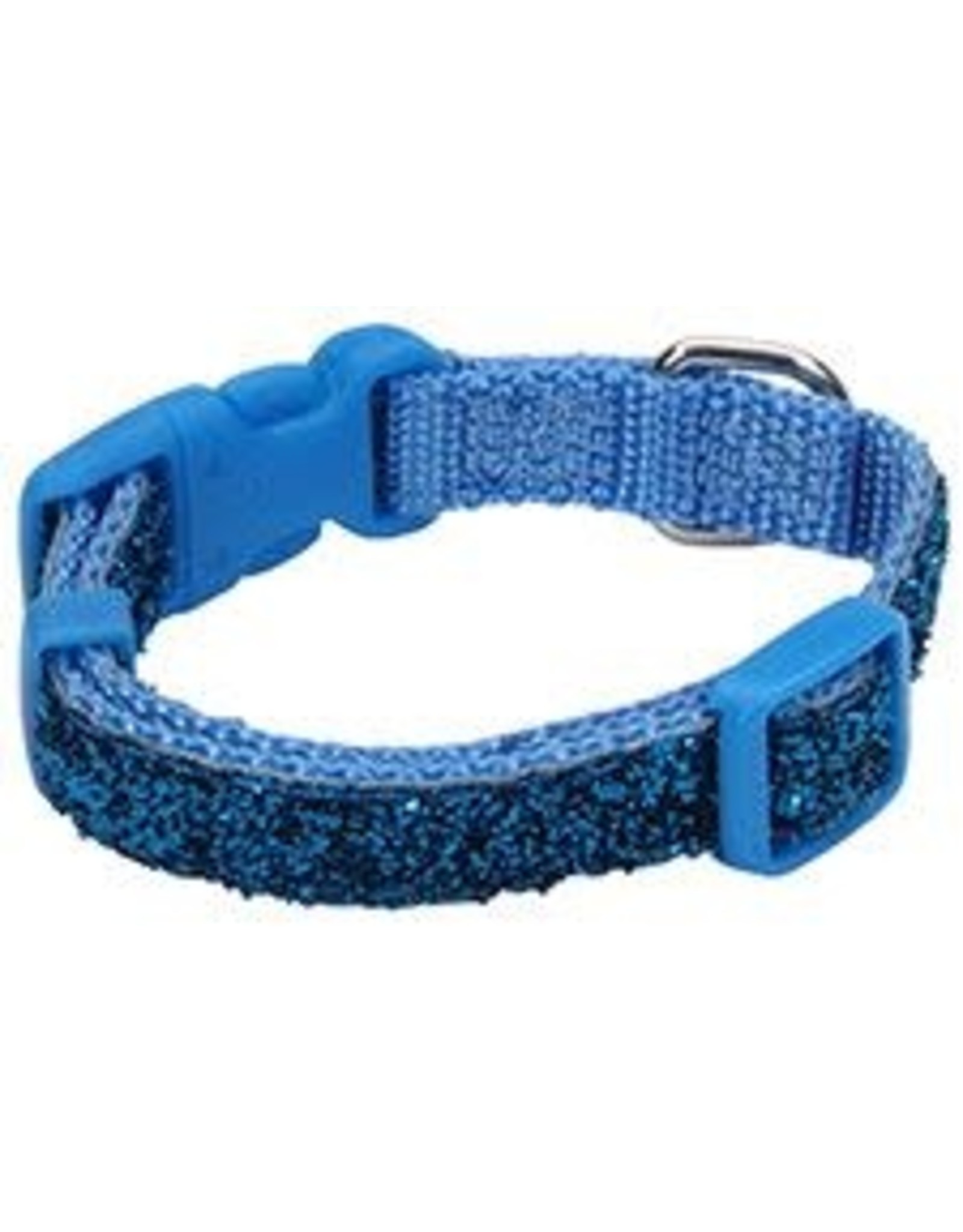 LI'L PALS Li'L Pals Adjustable Collar With Glitter Overlay Blue Dog 1pc 3/8x6-8in