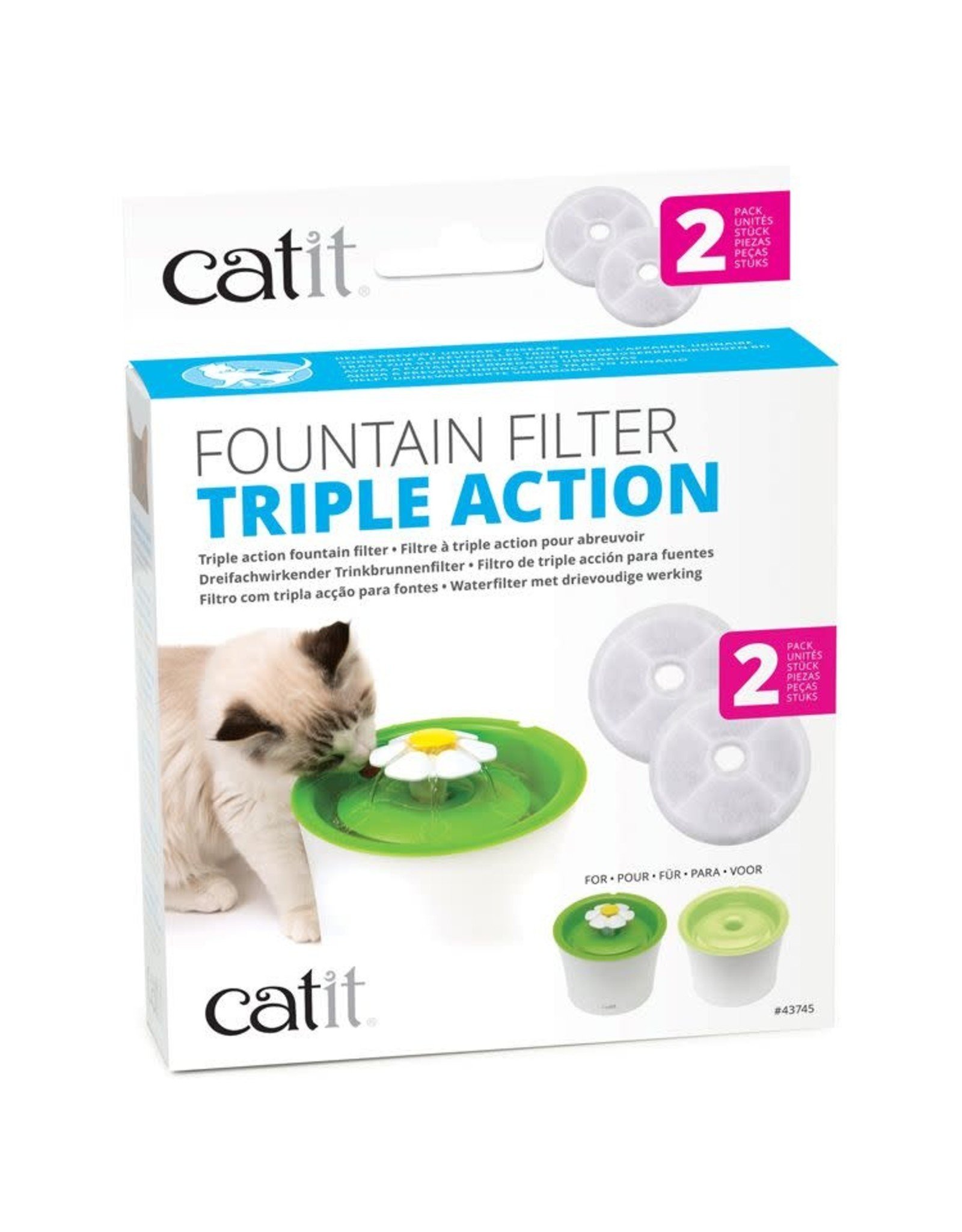 Catit Catit  Triple Action Fountain Filter 2 pack